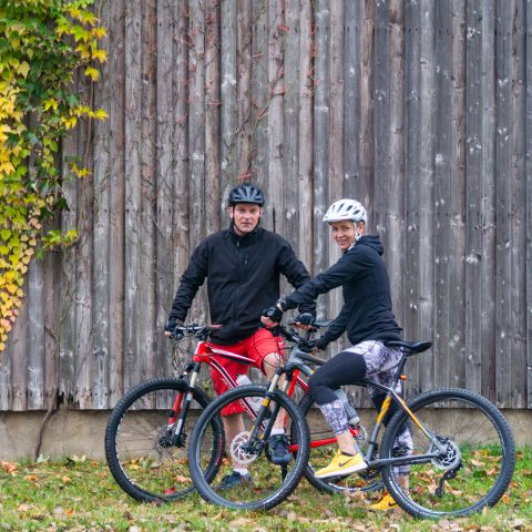 Lars & Britta beim Fahrradfahren