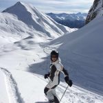 Annette Friedinger beim Skifahren