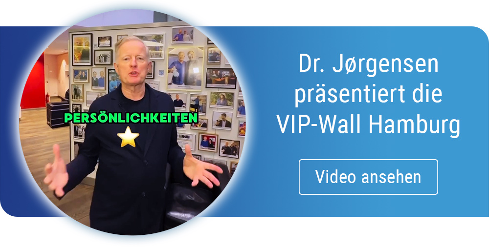 Dr. Jørgensen präsentiert die VIP-Wall in Hamburg